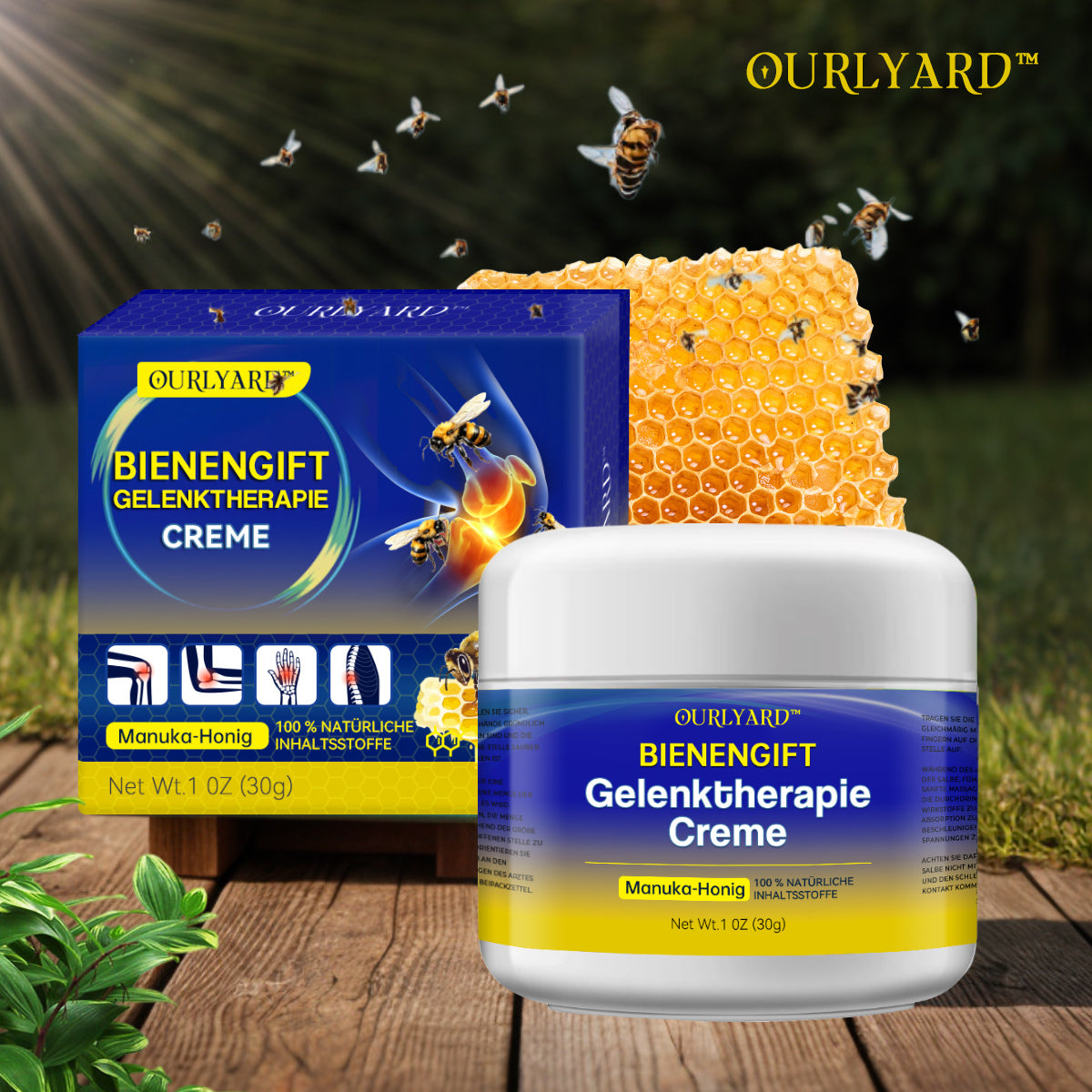 🌟🌟Letzter Tag Rabatt: 70% RABATT🐝🐝Ourlyard™ Bienengift-Gelenktherapie Creme: Schnelle Schmerzlinderung