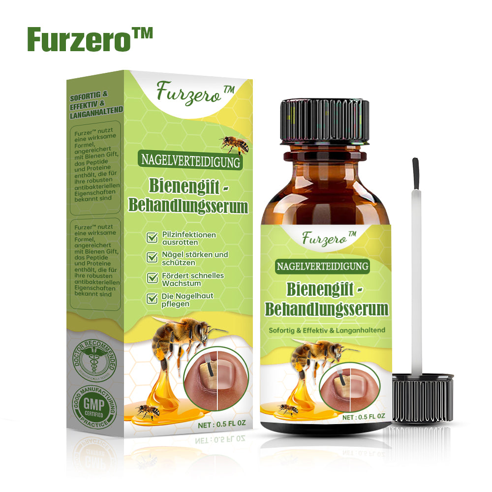 🐝Furzero™ Nagelverteidigung Bienengift-Behandlungsserum pro:Heilt alle Arten von Nagelerkrankungen⭐