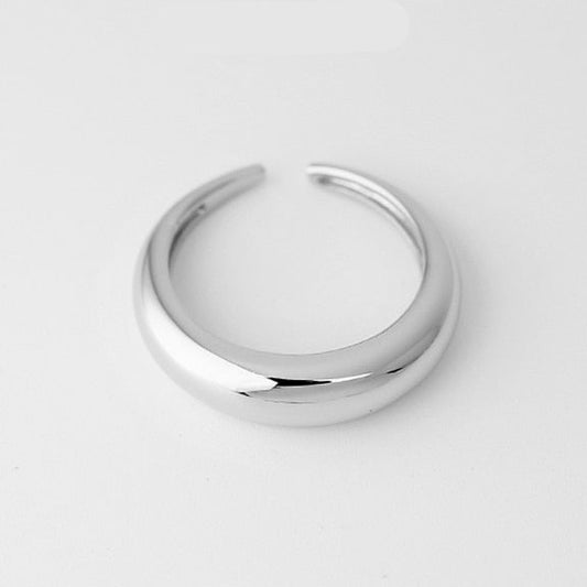 2020 Gold Farbe Silber Farbe Metall Minimalistischen Glänzend Weit Offene Ringe Geometrische Finger Ringe für Frauen Männer Schmuck